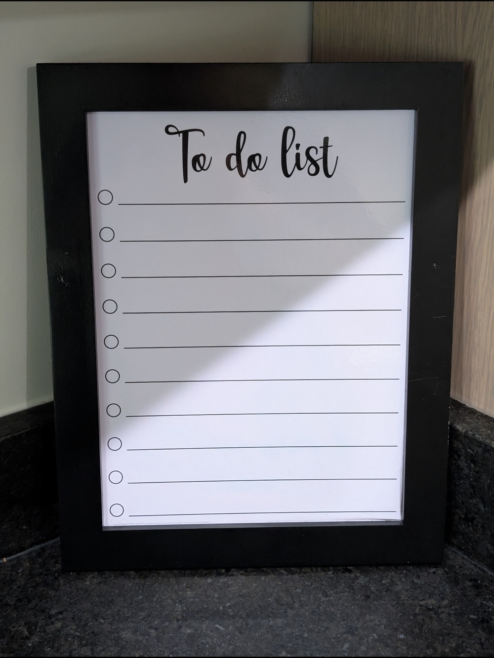 To Do List Framed Dry Erase Board